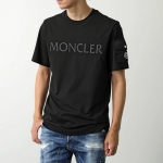 モンクレール Tシャツ メンズ 半袖 クルーネック コットン カットソー ロゴ アイコンパッチ ロゴT 8C00023 8C00054