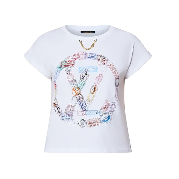 LouisVuitton サークル トラベルスタンプ Tシャツ 1AGDGX