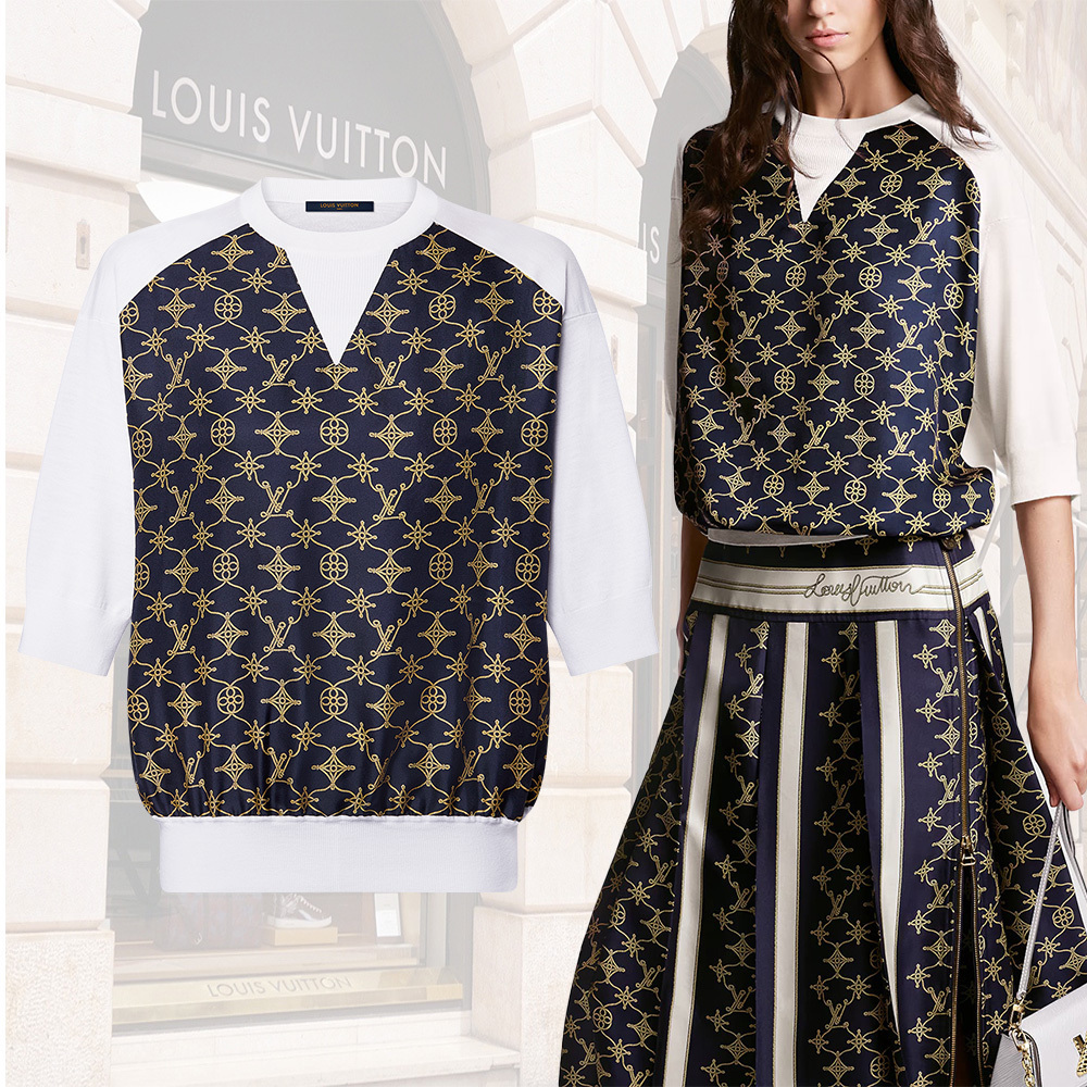 Louis Vuitton モノグラム ニットトップ エクリュ ウール 1AFM53