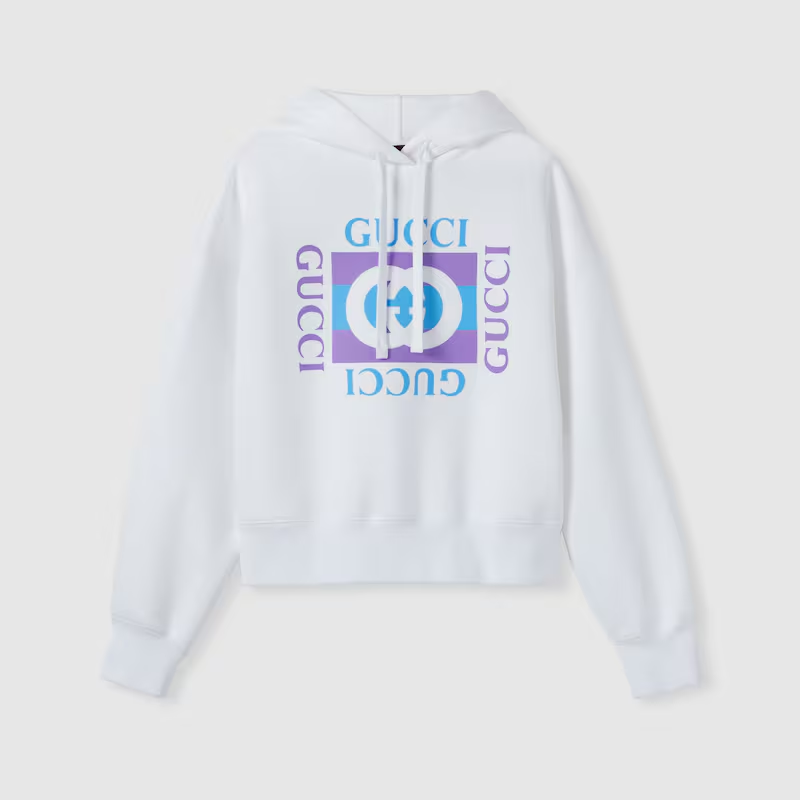 GUCCI プリント コットン フーデッド スウェットシャツ 837935 XJHGJ 9081