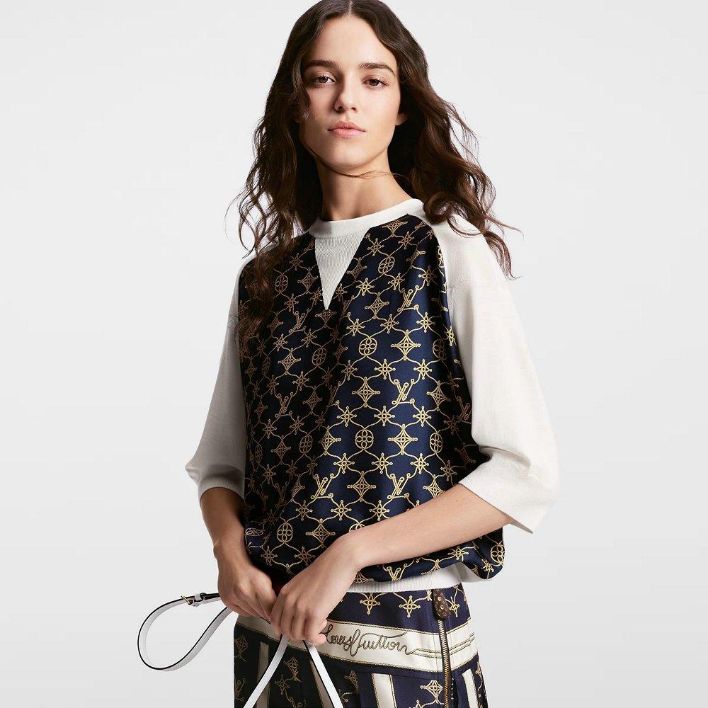 Louis Vuitton モノグラム ニットトップ エクリュ ウール 1AFM53