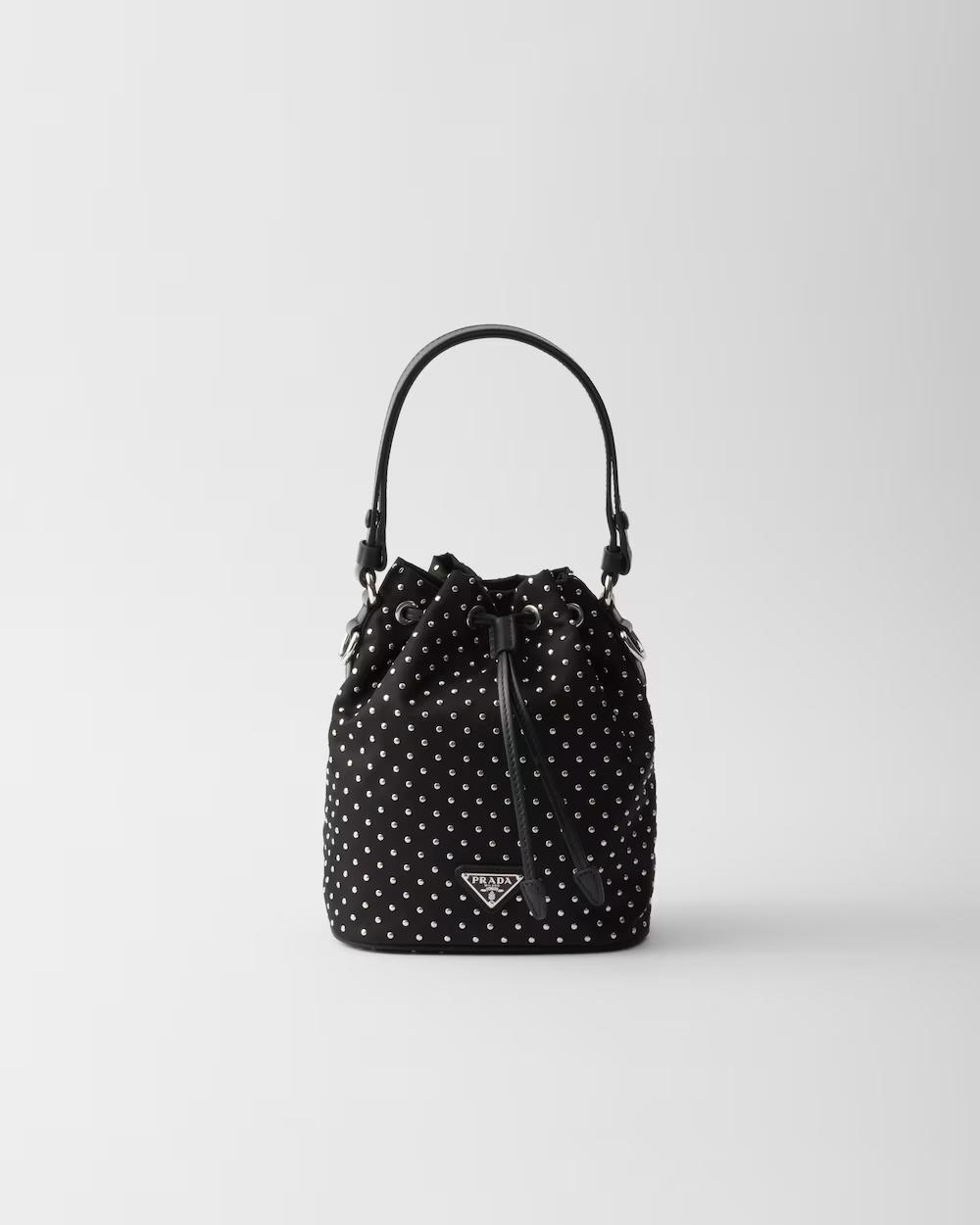 プラダショルダーバッグ スタッズ付 Re-Nylon ミニバッグ 1BE067_2HGV