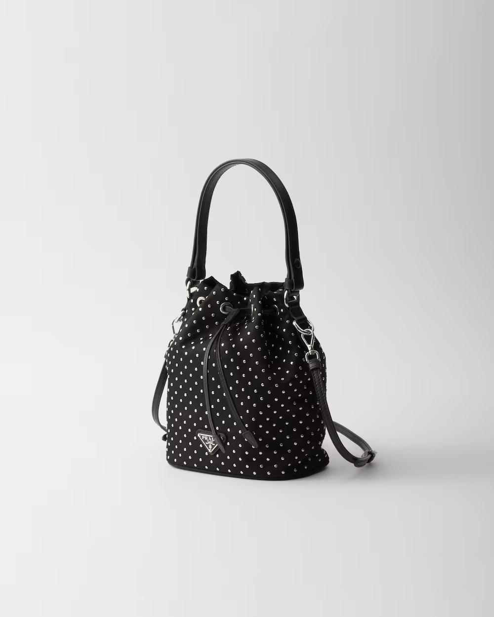 プラダショルダーバッグ スタッズ付 Re-Nylon ミニバッグ 1BE067_2HGV