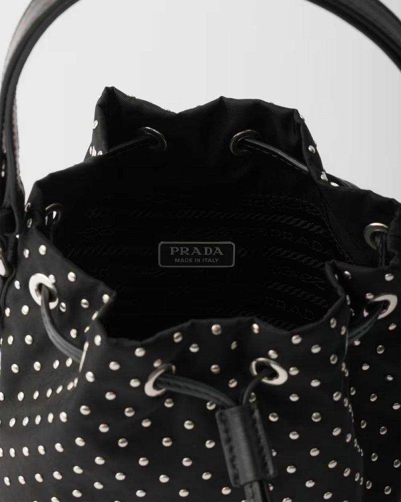 プラダショルダーバッグ スタッズ付 Re-Nylon ミニバッグ 1BE067_2HGV