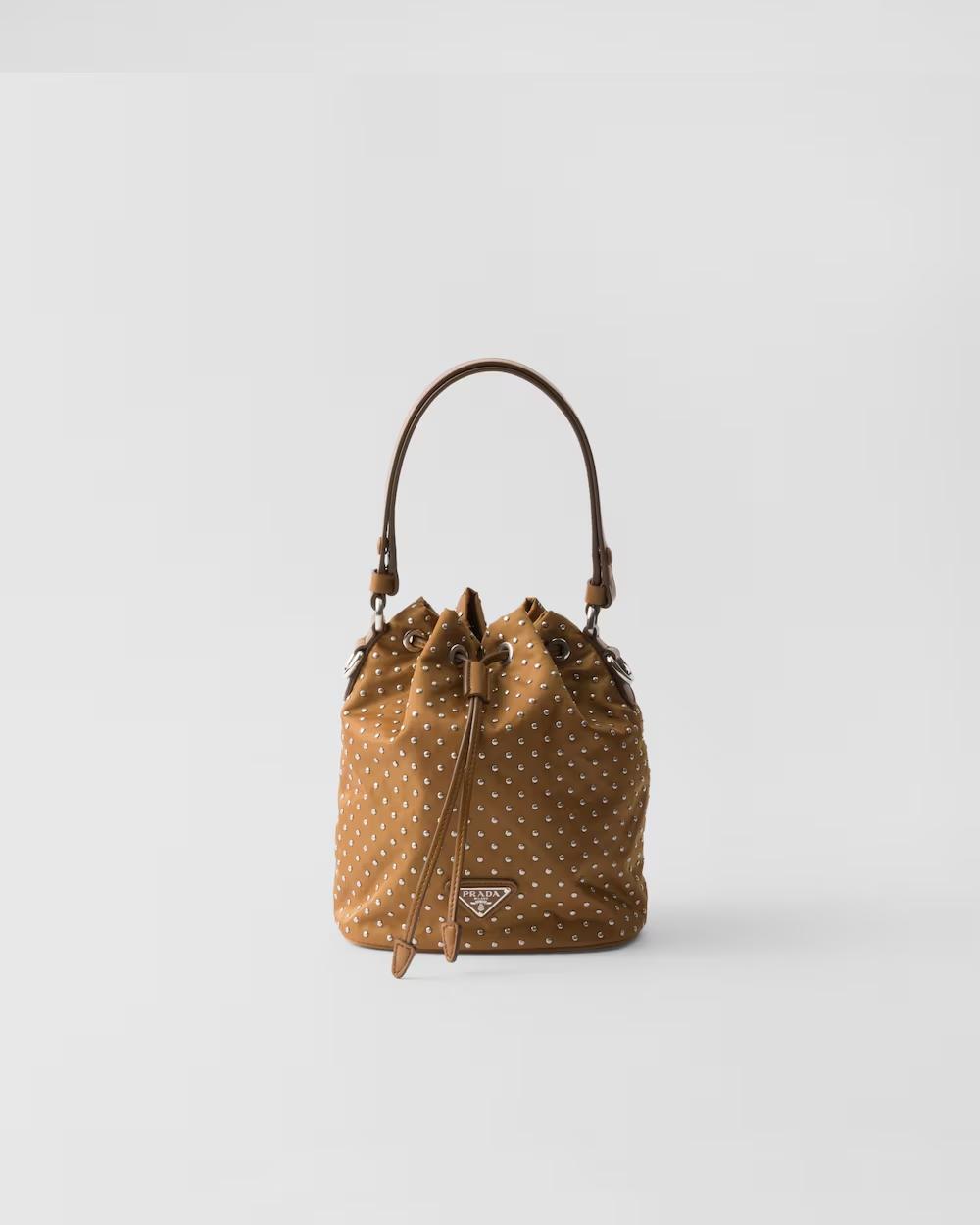 プラダショルダーバッグ スタッズ付 Re-Nylon ミニバッグ 1BE067_2HGV