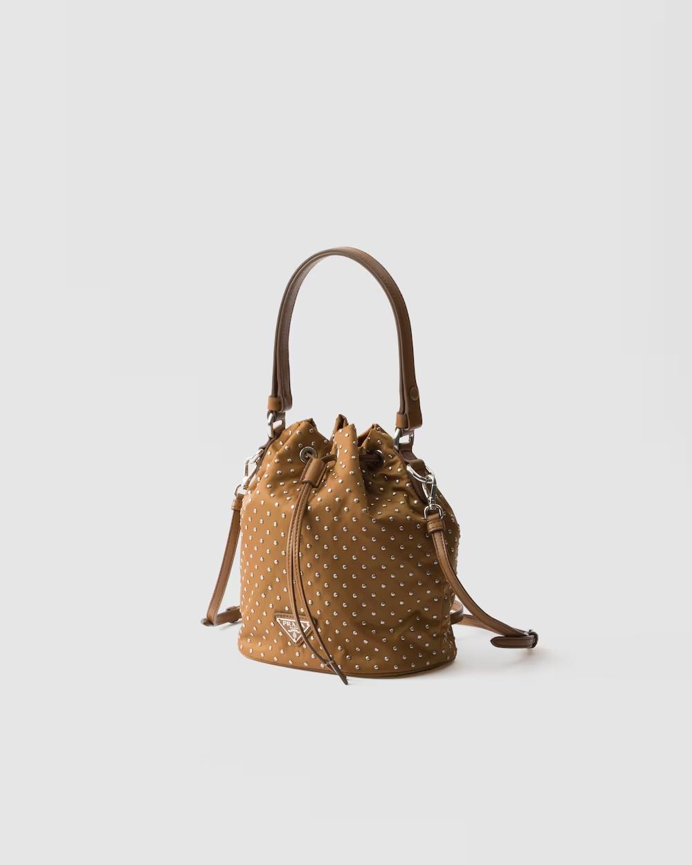 プラダショルダーバッグ スタッズ付 Re-Nylon ミニバッグ 1BE067_2HGV