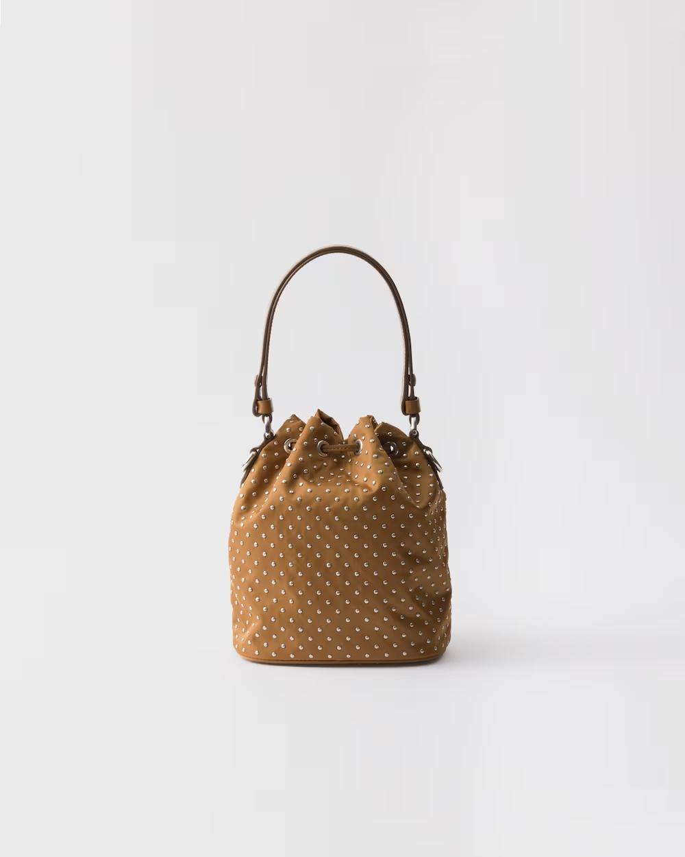 プラダショルダーバッグ スタッズ付 Re-Nylon ミニバッグ 1BE067_2HGV