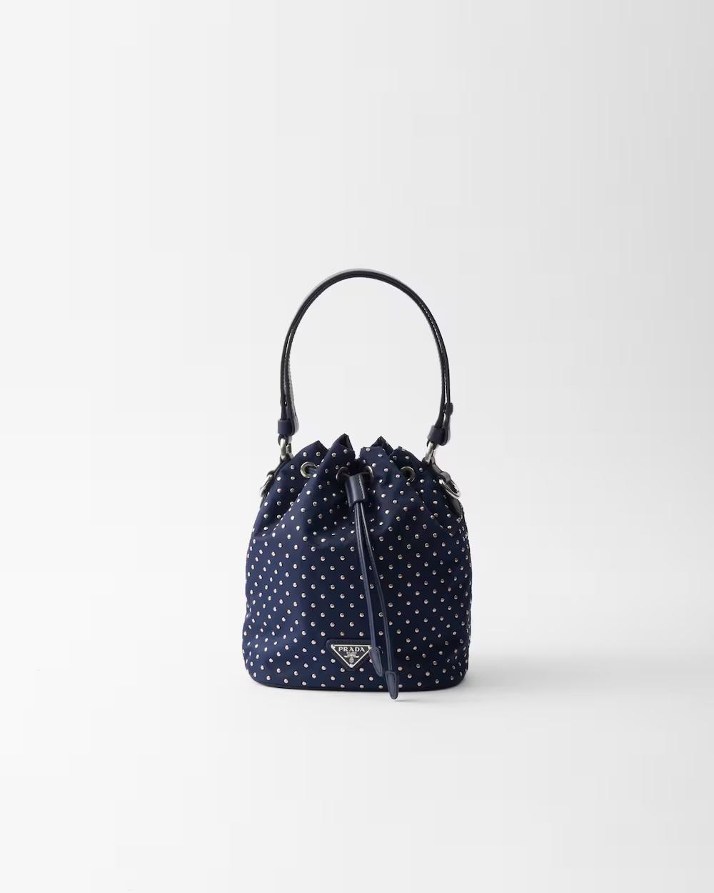 プラダショルダーバッグ スタッズ付 Re-Nylon ミニバッグ 1BE067_2HGV