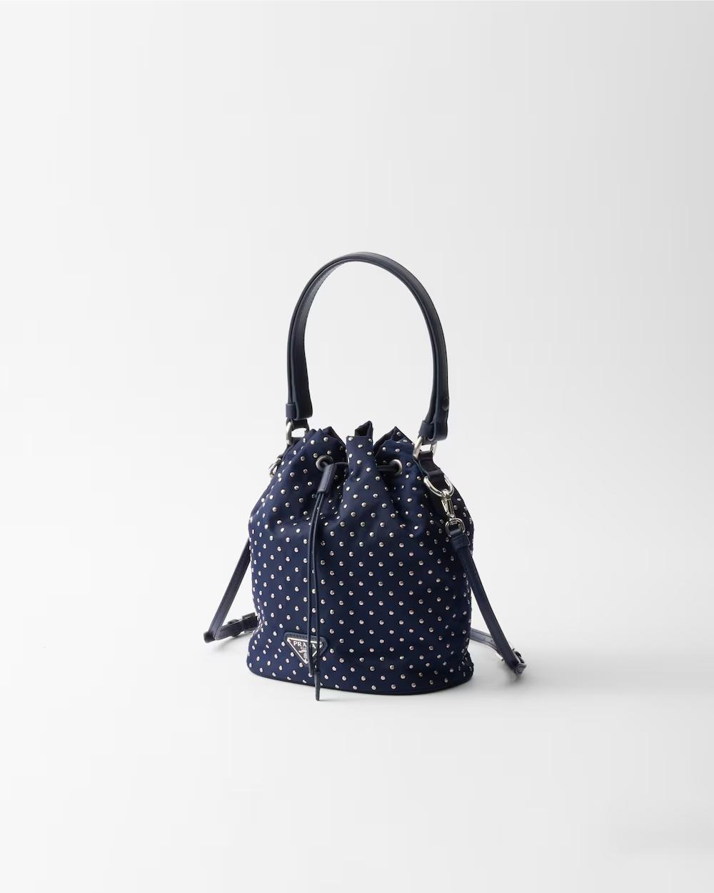 プラダショルダーバッグ スタッズ付 Re-Nylon ミニバッグ 1BE067_2HGV