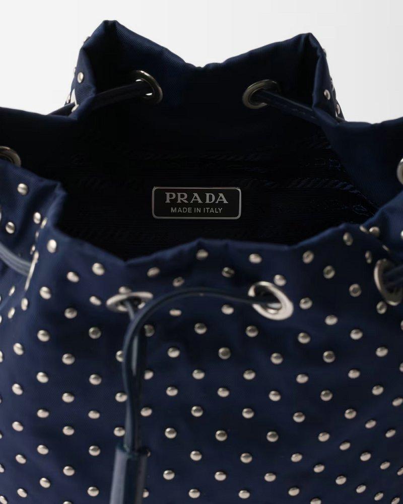 プラダショルダーバッグ スタッズ付 Re-Nylon ミニバッグ 1BE067_2HGV