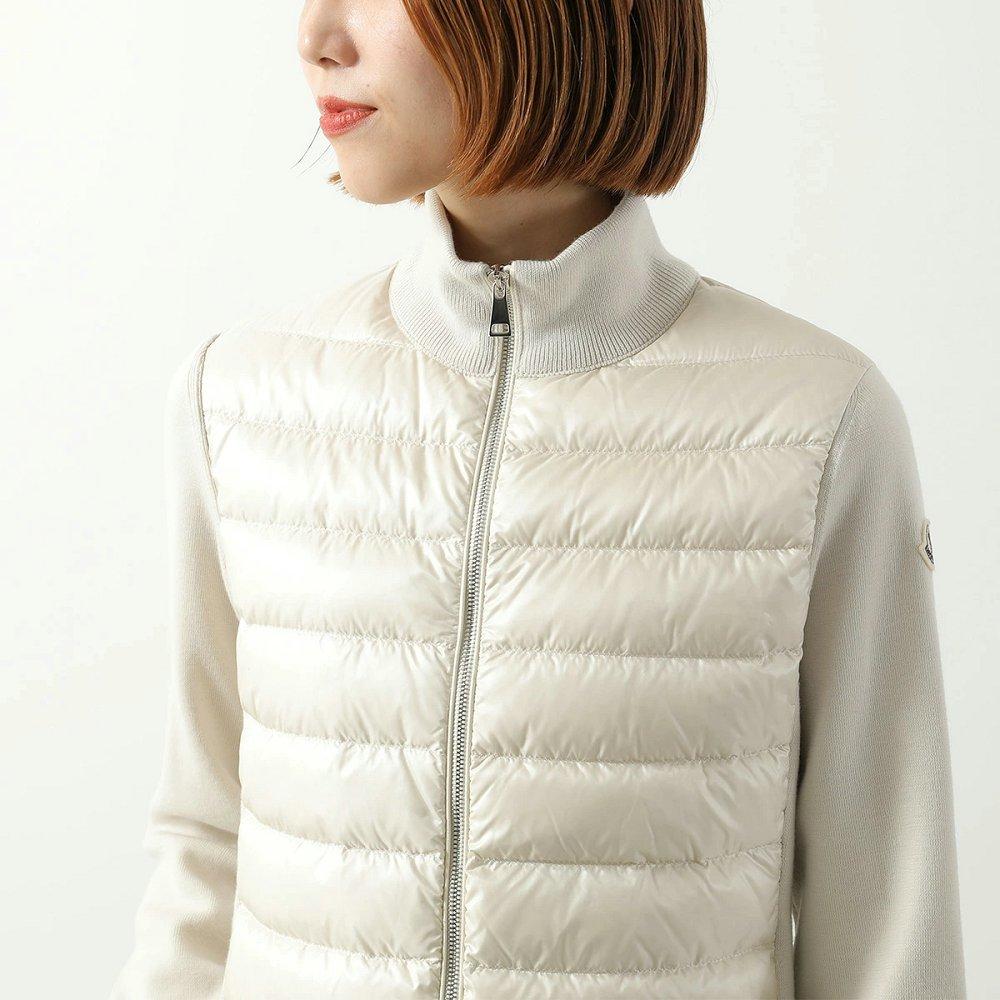 モンクレール ダウンジャケット CARDIGAN TRICOT レディース ニット切替 カーディガン アイコンパッチ 9B00023 M1131