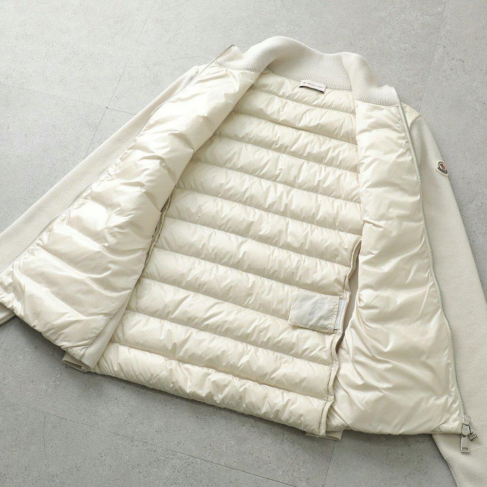 モンクレール ダウンジャケット CARDIGAN TRICOT レディース ニット切替 カーディガン アイコンパッチ 9B00023 M1131