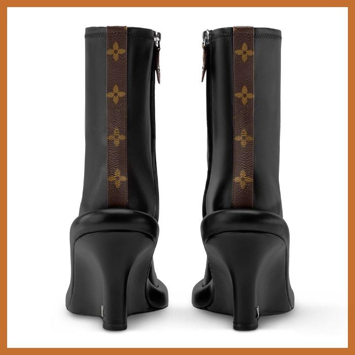 LOUIS VUITTON ウェッジアンクルブーツ 9cmヒール 1AISF3