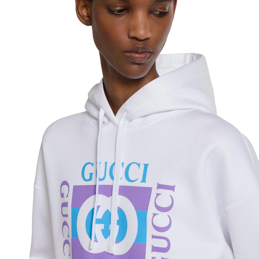 GUCCI プリント コットン フーデッド スウェットシャツ 837935 XJHGJ 9081