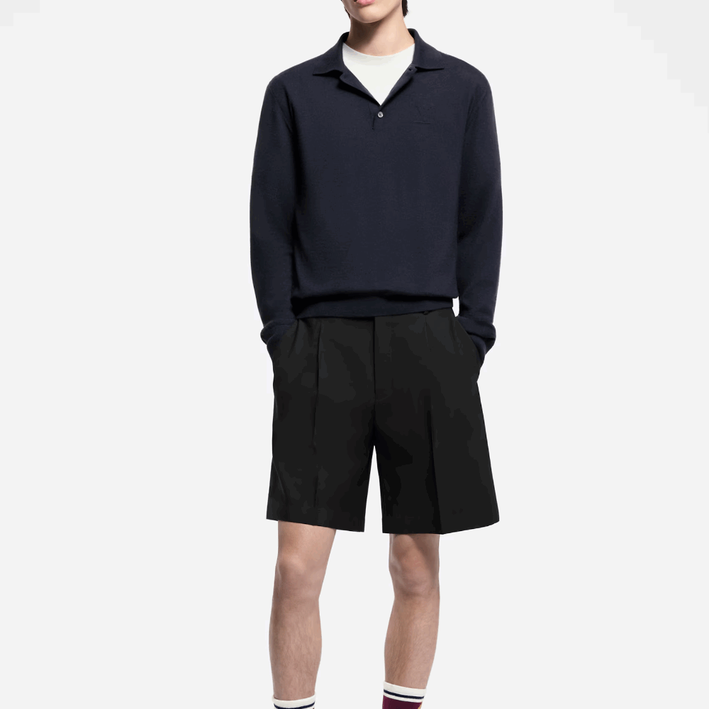 ルイヴィトン代引き カシミヤロングスリーブポロ  1AGJVL