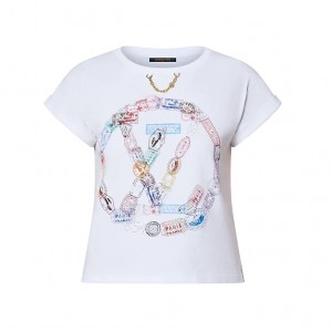 LouisVuitton サークル トラベルスタンプ Tシャツ 1AGDGX