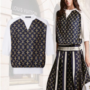 Louis Vuitton モノグラム ニットトップ エクリュ ウール 1AFM53
