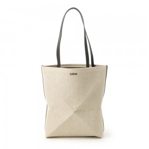 ロエベ PUZZLE FOLD TOTE MEDIUM トートバッグ ベージュ レディース a779g50x34 8503