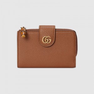 グッチ バンブー付き ダブルG ミディアム ウォレット 739498 AABXM 2535