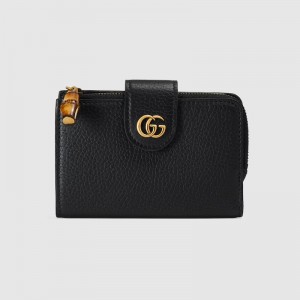 グッチ バンブー付き ダブルG ミディアム ウォレット 739498 AABXM 1000