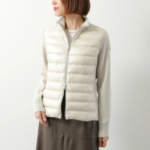 モンクレール ダウンジャケット CARDIGAN TRICOT レディース ニット切替 カーディガン アイコンパッチ 9B00023 M1131
