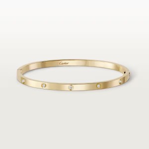 カルティエ Love ブレスレット スモールモデル ダイヤモンド10石 イエローゴールド ダイヤモンド B6047817