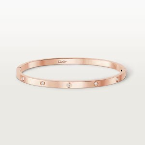 カルティエ Love ブレスレット スモールモデル ダイヤモンド10石 ピンクゴールド ダイヤモンド B6047917