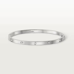 カルティエ後払い Love ブレスレット スモールモデル ダイヤモンド10石 ホワイトゴールド ダイヤモンド B6048017