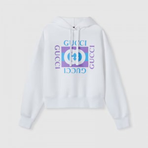 GUCCI プリント コットン フーデッド スウェットシャツ 837935 XJHGJ 9081