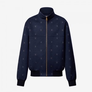 ルイヴィトン LVブラゾンダブルフェイスウールシルクブレンドリバーシブルブルゾン 1AGKDL