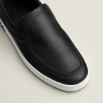 HERMES レザー スニーカースリッポン キディ メンズ Kiddy H251923ZH90400
