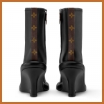 LOUIS VUITTON ウェッジアンクルブーツ 9cmヒール 1AISF3