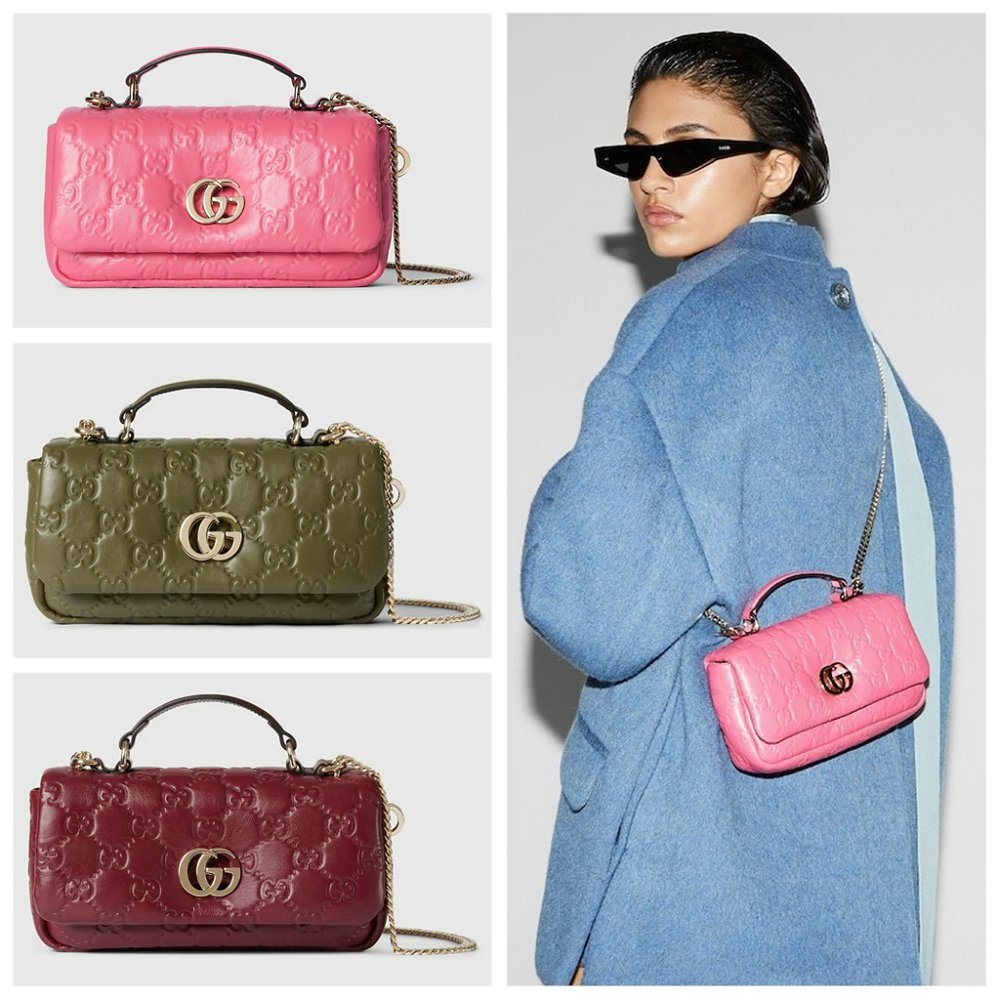 GUCCI GGミラノ ミニ トップハンドルバッグ パフィー キルティングレザー 806017 AAD5U