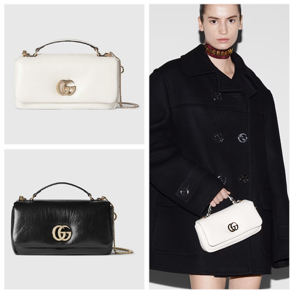 GUCCI後払い GGミラノ スモール トップハンドルバッグ レザー 806017 AAD5X