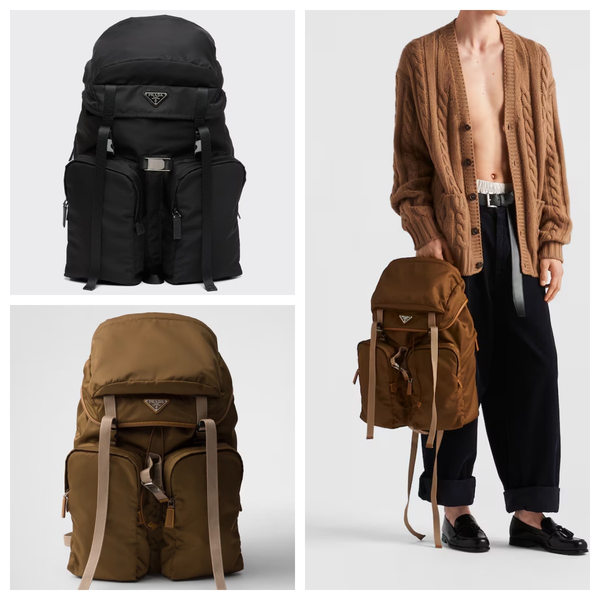 プラダ Re-Nylon xサフィアーノレザー バックパック リュック 2VZ019