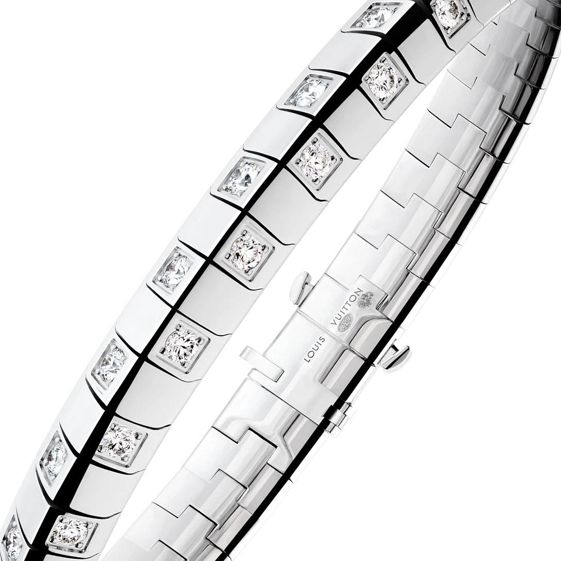 ルイ･ヴィトン後払い ホワイトゴールド×ダイヤモンド  Q05912 ブレスレット ル ダミエ ドゥ 7mm 