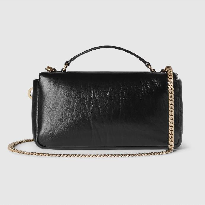 GUCCI後払い GGミラノ スモール トップハンドルバッグ レザー 806017 AAD5X