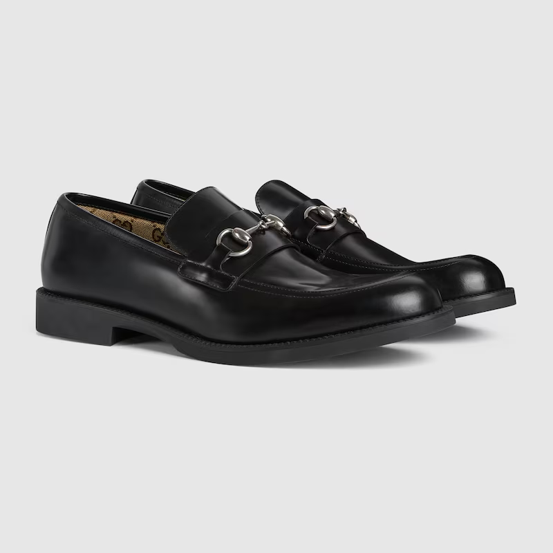 グッチ ホースビット付き メンズ ローファー ‎812152 AAD7W 1000