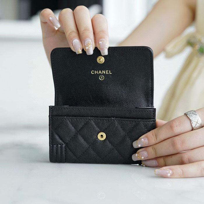 シャネル カードホルダー BOY CHANEL ボーイシャネル レディース ココマーク 名刺入れ A80603