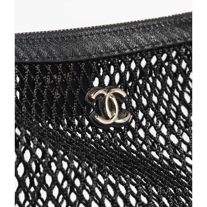 CHANEL チェーン クラッチ メッシュ バッグ AP4572 B20118 94305