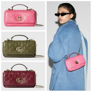 GUCCI GGミラノ ミニ トップハンドルバッグ パフィー キルティングレザー 806017 AAD5U
