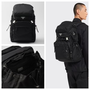 プラダ Re-Nylon xサフィアーノレザー リュック バックパック2VZ090_2DMG_F0002_V_OOO