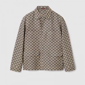 グッチ GGリネンブレンドキャンバス ジャケット 784252 ZAM7G 9118