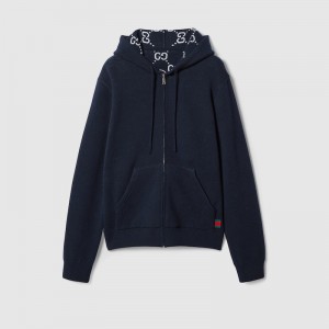 グッチ GGウール リバーシブル フーデッド ジップジャケット ‎794935 XKD7E 4594
