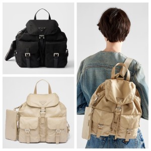 プラダ ポーチ付 ミディアム Re-Nylon バックパック リュックサック 1BZ811_RV44