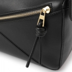 ロエベ PUZZLE SMALL WOVEN HANDLE ハンドバッグ 3WAY ショルダーバッグ ブラック レディース a510s21xae 1100