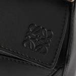 ロエベ PUZZLE SMALL WOVEN HANDLE ハンドバッグ 3WAY ショルダーバッグ ブラック レディース a510s21xae 1100