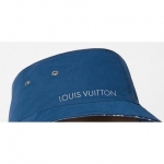 LOUIS VUITTON リバーシブル デニム ハット バケハ ブルーロゴ M78772