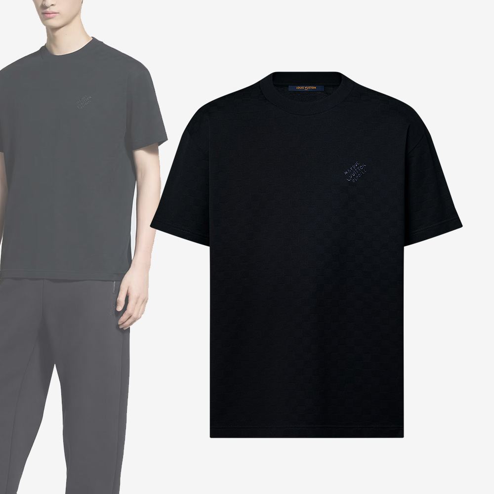 ルイヴィトン後払い ダミエコットンピケTシャツ 1AFRAK