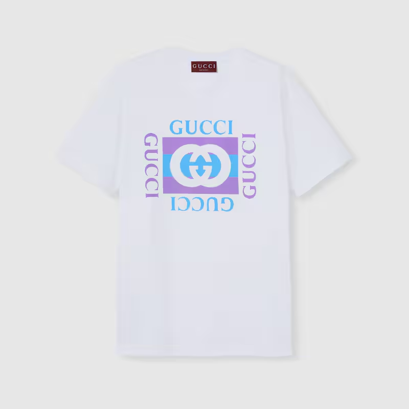 グッチ プリント コットンジャージー Tシャツ  ‎837959 XJHG9 9081